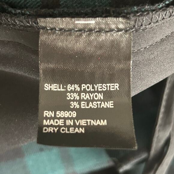 Antonio Melani NWT womens Natalia green plaid pleated belted ankle pants size 10 - Picture 9 of 12